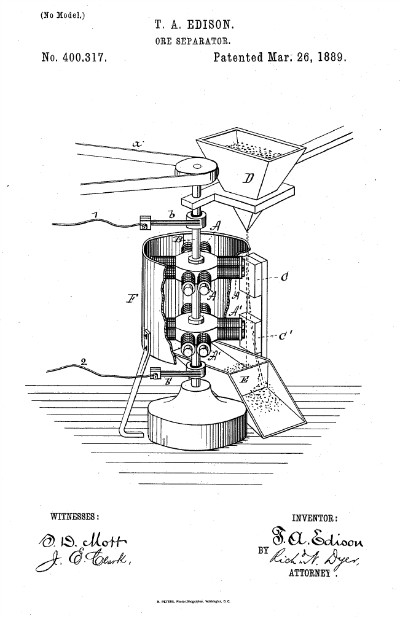 Edison-Ore-Seperation-Patent